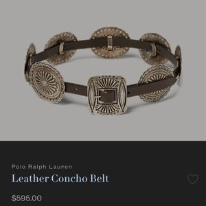 RALPH LAUREN leather concho belt